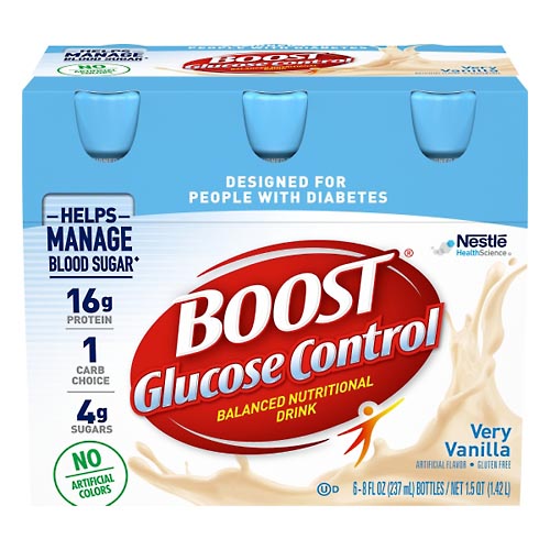 Image for Boost Nutritional Drink, Balanced, Very Vanilla, Glucose Control,6ea from JOSEPH PHARMACY