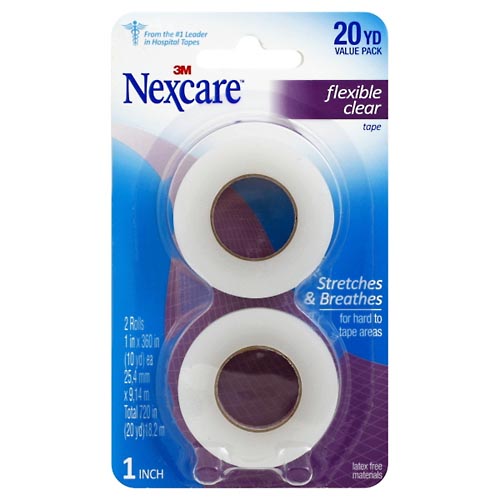 Image for Nexcare Tape, Flexible, Clear, Value Pack,2ea from JOSEPH PHARMACY