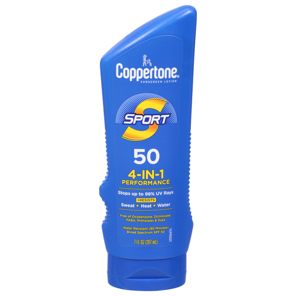 Image for Coppertone Sunscreen Lotion, 4-in-1 Performance, Broad Spectrum SPF 50,7fl oz from JOSEPH PHARMACY