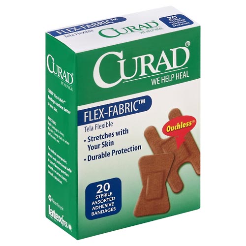 Image for Curad Bandages, Sterile, Adhesive, Flex-Fabric, Assorted,20ea from JOSEPH PHARMACY