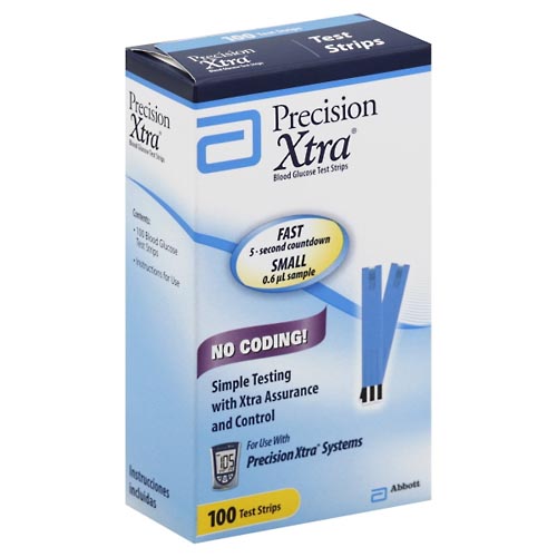Image for Precision Test Strips, Blood Glucose,100ea from JOSEPH PHARMACY