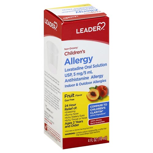 Image for Leader Allergy, Non-Drowsy, Children's, Fruit Flavor,4oz from JOSEPH PHARMACY