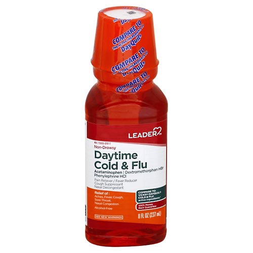 Image for Leader Cold & Flu, Daytime, Non-Drowsy,8oz from JOSEPH PHARMACY
