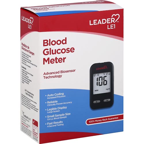 Image for Leader Blood Glucose Meter, Advanced Biosensor Technology,1ea from JOSEPH PHARMACY