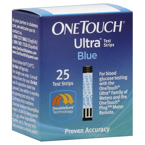 Image for One Touch Test Strips, Blue,25ea from JOSEPH PHARMACY