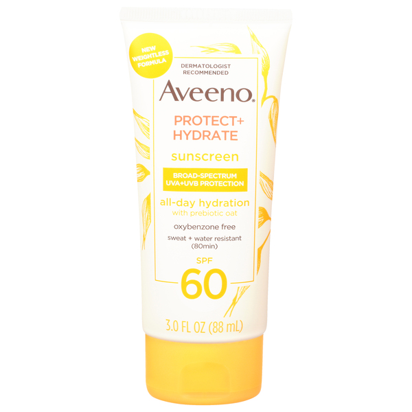 Image for Aveeno Sunscreen, Protect + Hydrate, SPF 60,3fl oz from JOSEPH PHARMACY