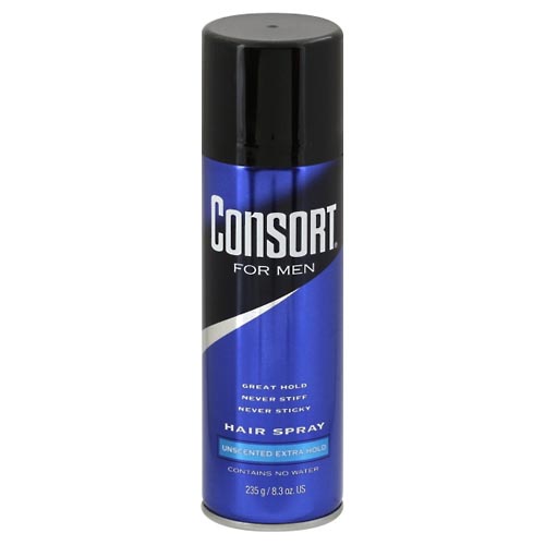 Image for Consort Hair Spray, for Men, Unscented, Extra Hold,8.3oz from JOSEPH PHARMACY